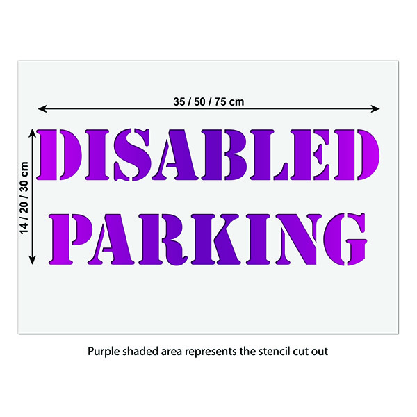 Disabled Parking Stencil Size
